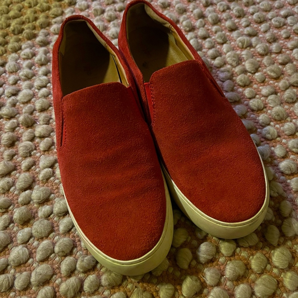 Frye slip on Lena red suede sneaker